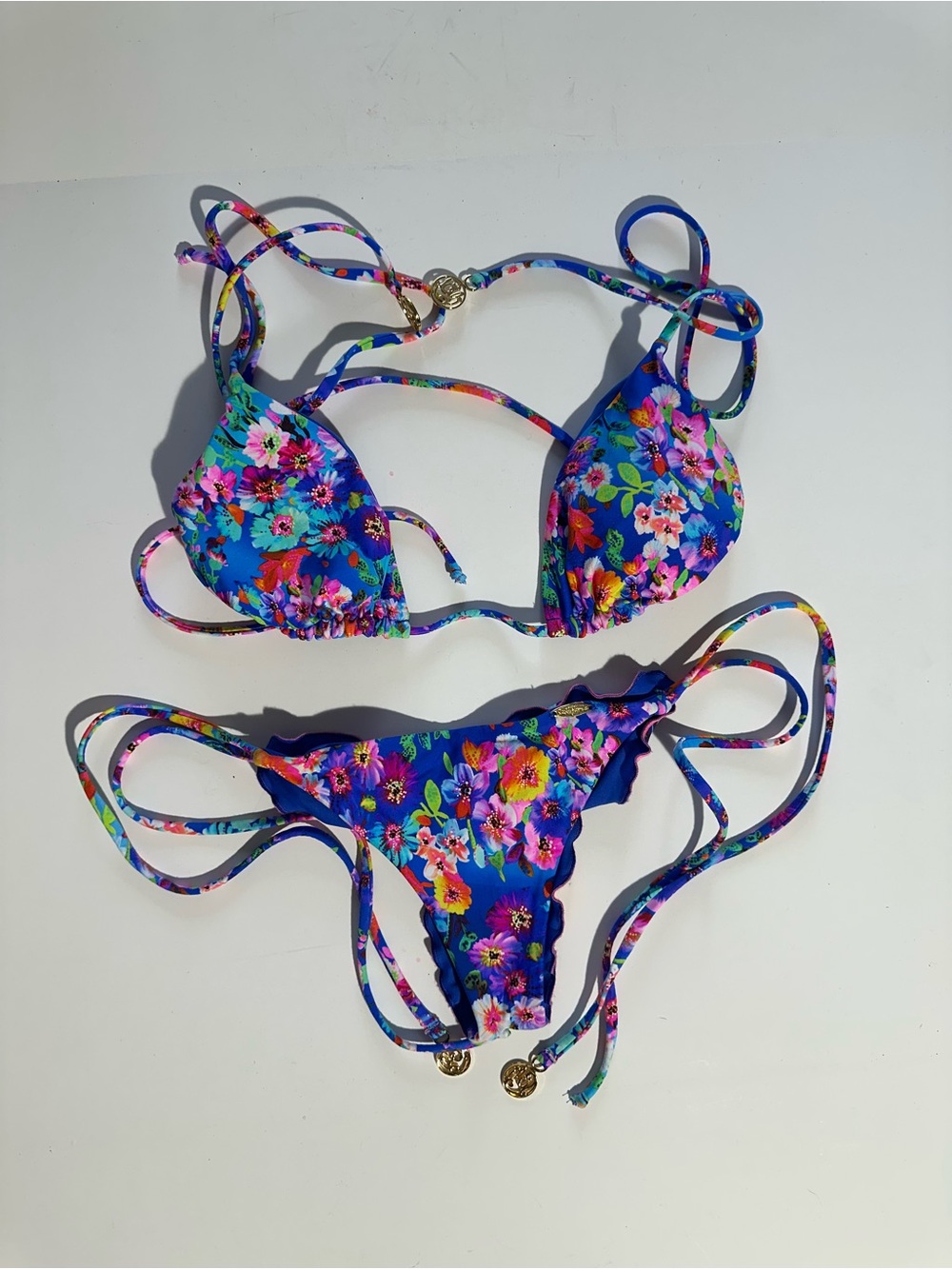 Luli Fama REVERSIBLE Multicolor Floral Bikini Set